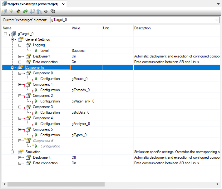 exostarget file defines which packages should go through the build process